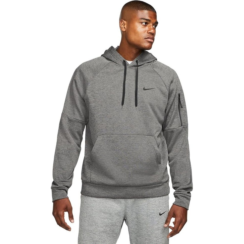 Nike Hoodie Mens Large Charcoal Nike Therma-FIT Fitness Pullover DQ4834-063